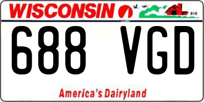 WI license plate 688VGD