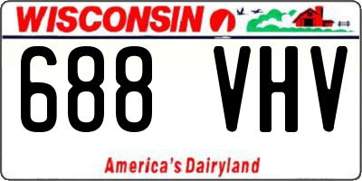 WI license plate 688VHV
