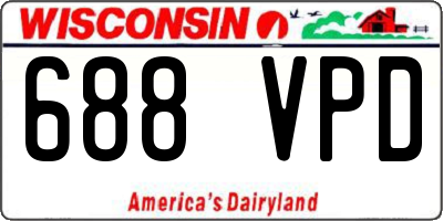 WI license plate 688VPD