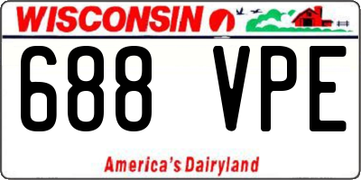 WI license plate 688VPE