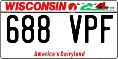 WI license plate 688VPF