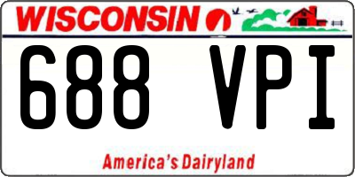 WI license plate 688VPI