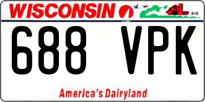 WI license plate 688VPK