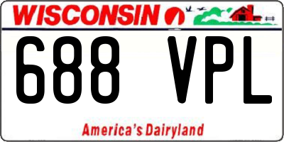 WI license plate 688VPL