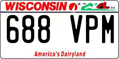 WI license plate 688VPM