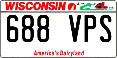 WI license plate 688VPS