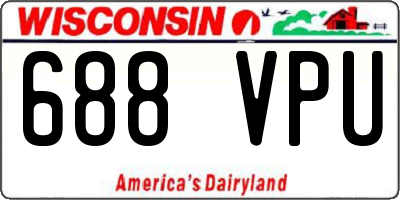 WI license plate 688VPU