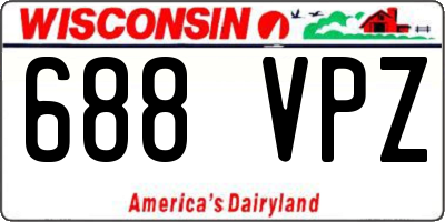 WI license plate 688VPZ