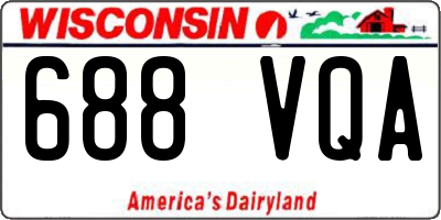 WI license plate 688VQA