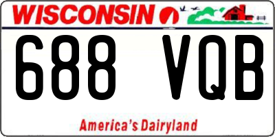 WI license plate 688VQB