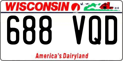 WI license plate 688VQD