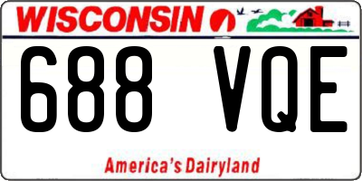 WI license plate 688VQE