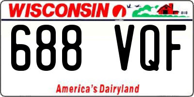 WI license plate 688VQF