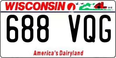WI license plate 688VQG