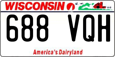 WI license plate 688VQH
