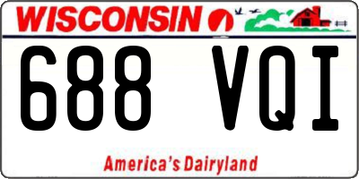 WI license plate 688VQI