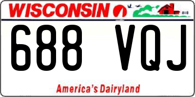 WI license plate 688VQJ