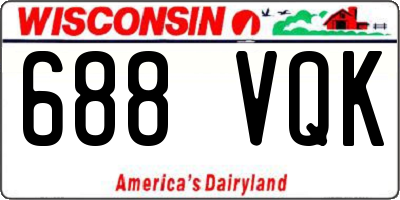 WI license plate 688VQK