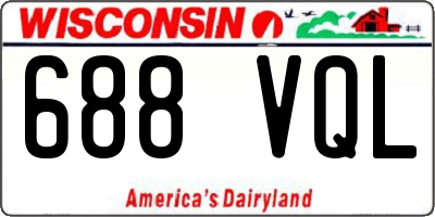 WI license plate 688VQL