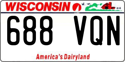 WI license plate 688VQN