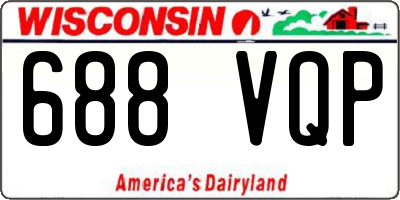 WI license plate 688VQP