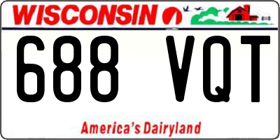 WI license plate 688VQT