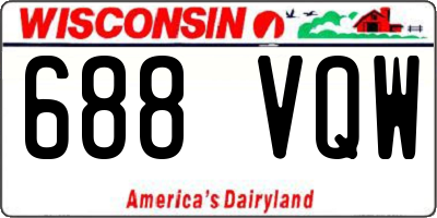 WI license plate 688VQW