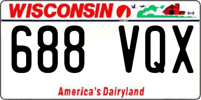 WI license plate 688VQX