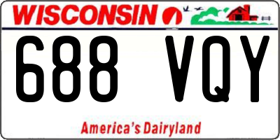 WI license plate 688VQY