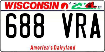 WI license plate 688VRA