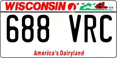 WI license plate 688VRC