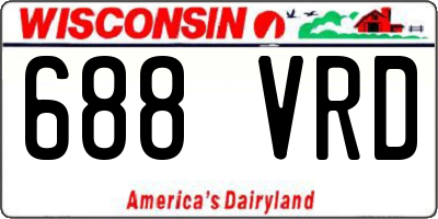 WI license plate 688VRD