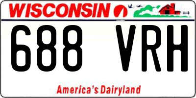 WI license plate 688VRH