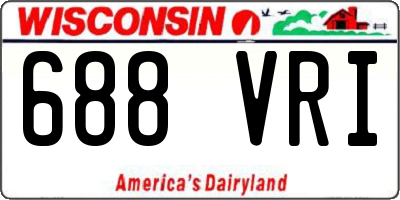 WI license plate 688VRI