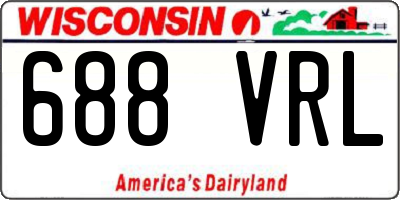 WI license plate 688VRL