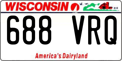 WI license plate 688VRQ