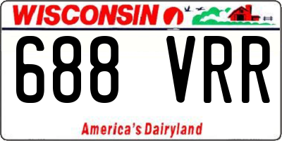 WI license plate 688VRR