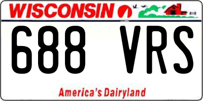 WI license plate 688VRS