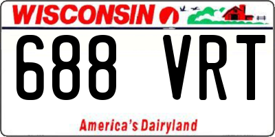 WI license plate 688VRT