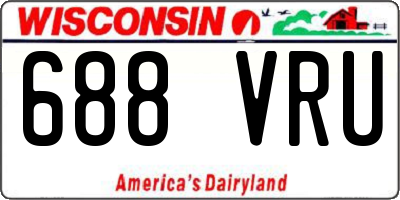 WI license plate 688VRU