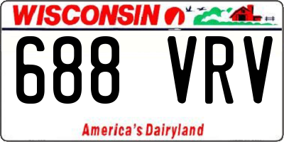 WI license plate 688VRV