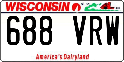 WI license plate 688VRW