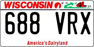 WI license plate 688VRX