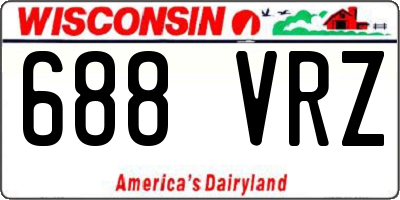 WI license plate 688VRZ