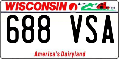 WI license plate 688VSA