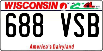 WI license plate 688VSB