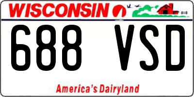 WI license plate 688VSD