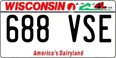 WI license plate 688VSE