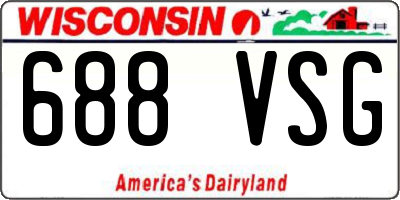 WI license plate 688VSG