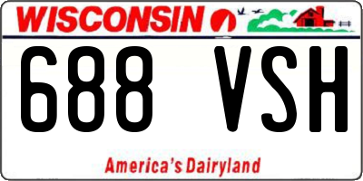 WI license plate 688VSH